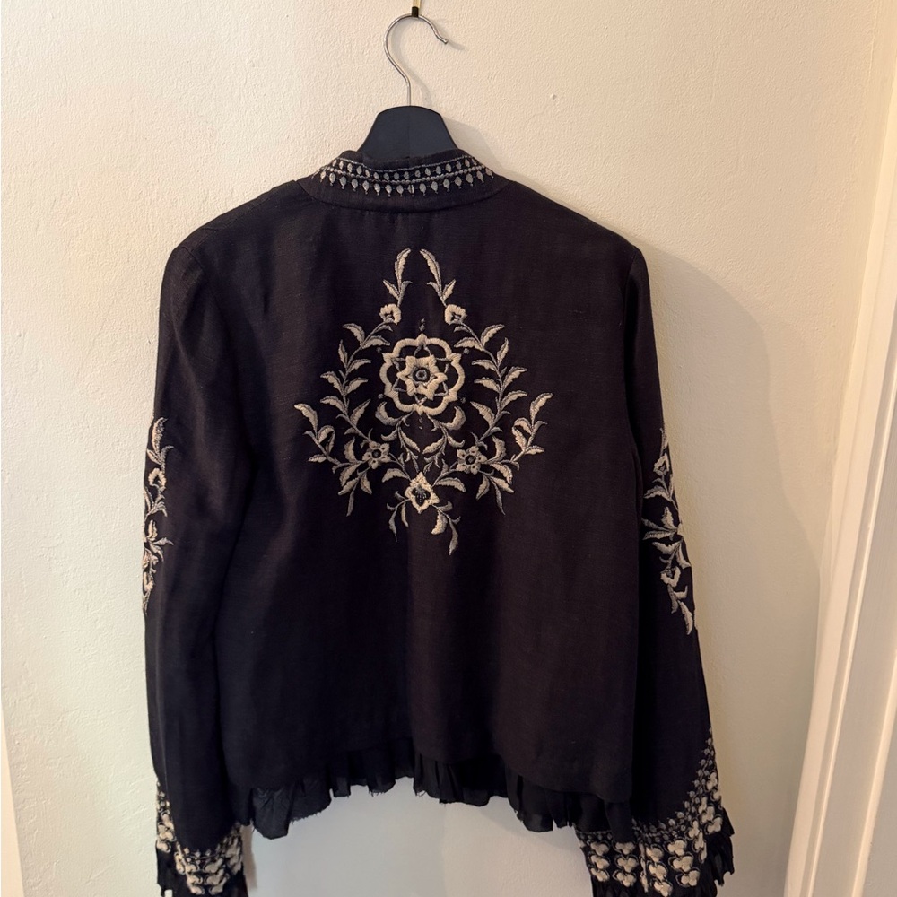 Free People dark blue Embroidered Jacket - Picture 3 of 7